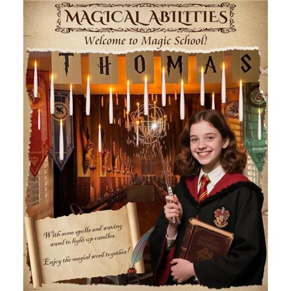 Halloween Floating Candles LED Magic Wand Battery Operated Party Indoor Decor - Picture 5 of 7